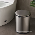 9L restaurant trash garbage office round waterproof stainless steel sensor trash bin with trash bag dispenser